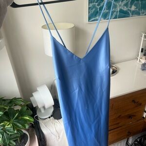 Elegant Blue Slip Dress